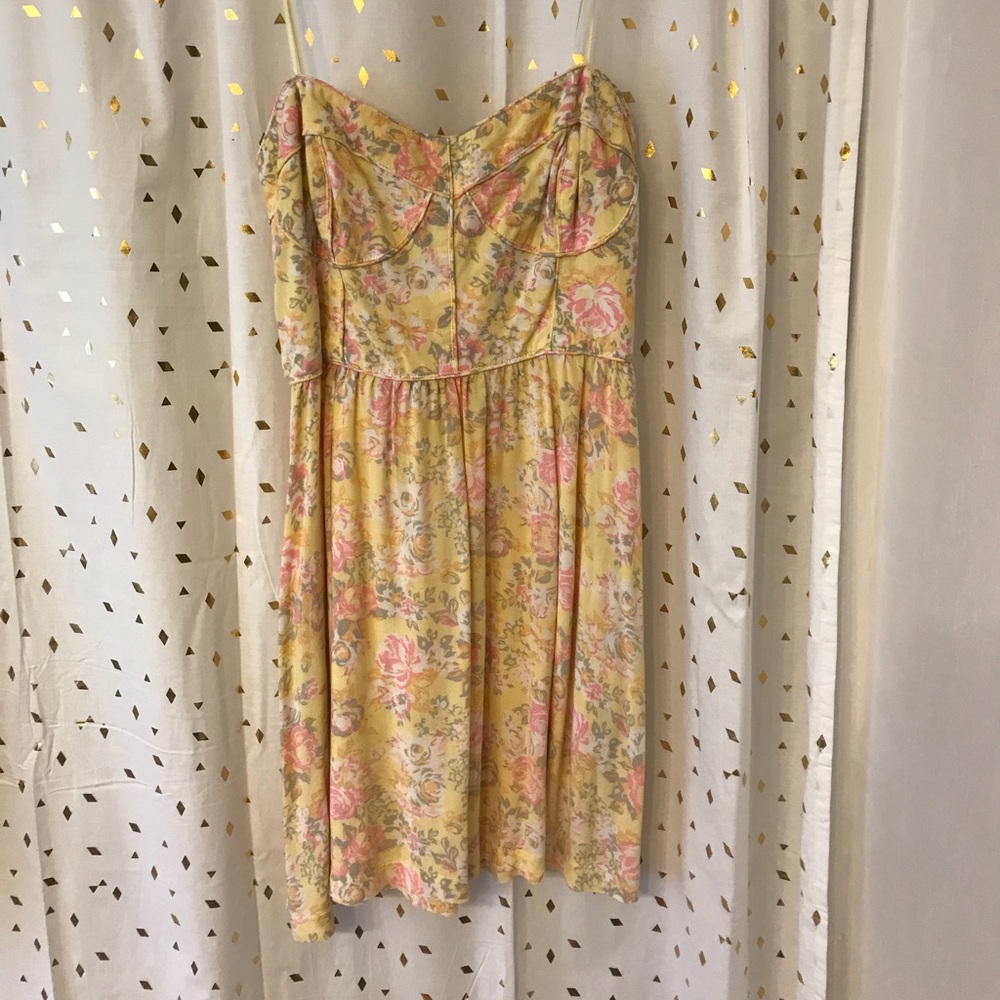 Floral yellow dress